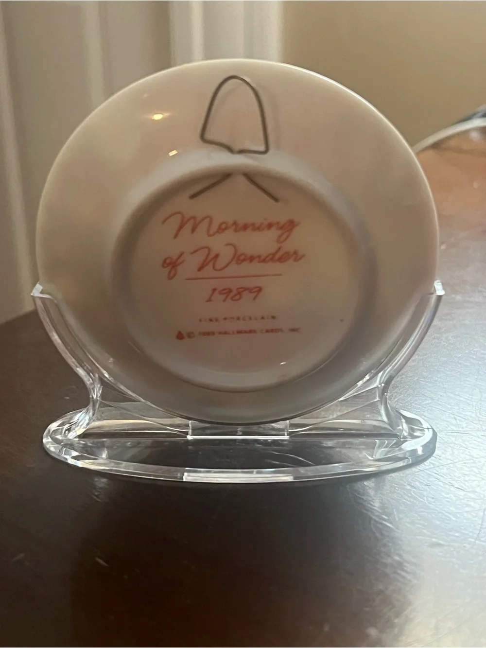 Hallmark Morning of Wonder Miniature Porcelain Plate Ornament 1989